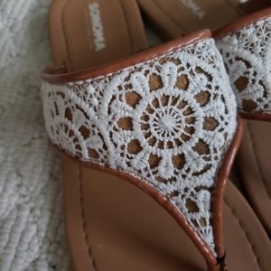 Sonoma Crochet Flip Flop Sandals Size M 7-8